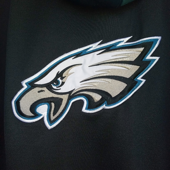 NFL TEAM APPAREL MENS Reebok Phila Eagles Pullover Hoodie sz LG - Picture 7 of 11
